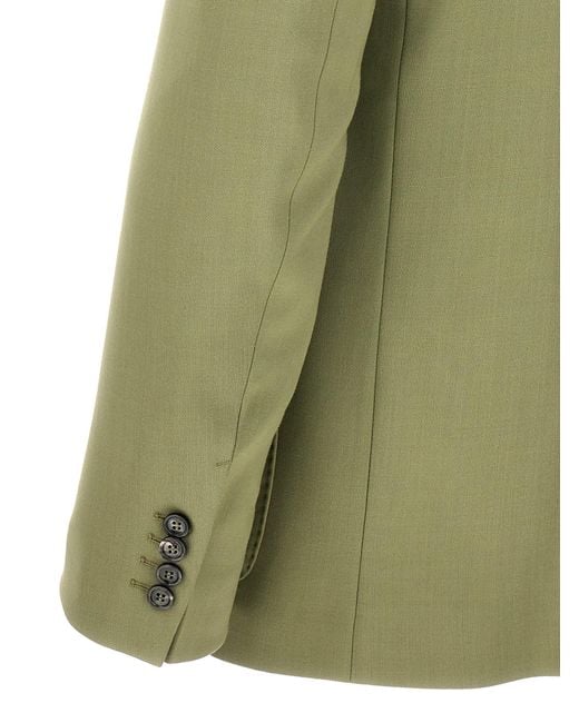 AMI Green Double-Breasted Blazer for men