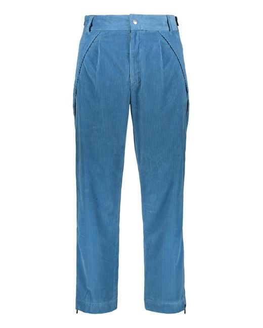 Palm Angels Blue Moncler X Corduroy Trousers for men