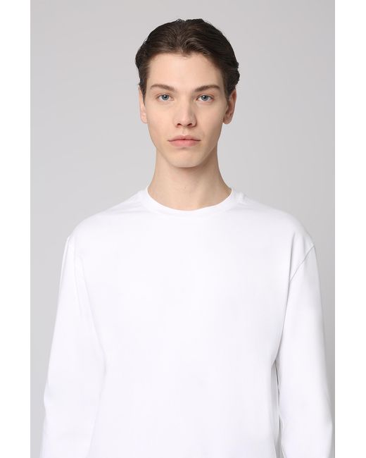 Jil Sander White Long-Sleeve Cotton T-Shirt T-Shirts for men