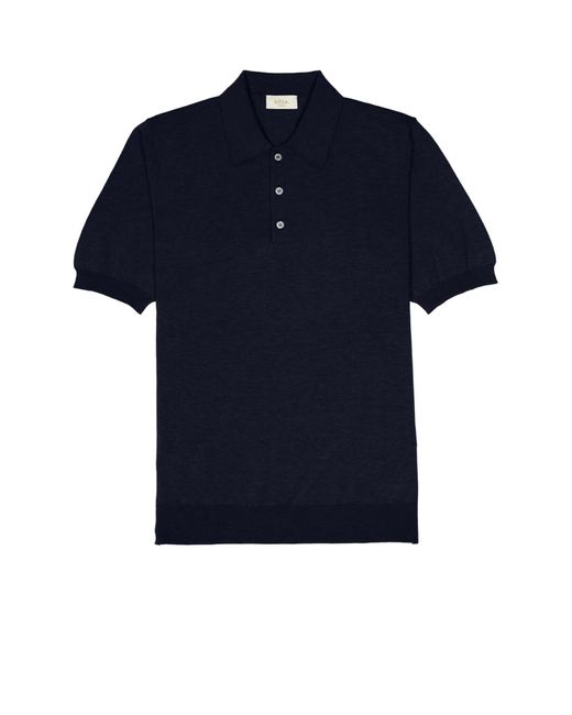Altea Blue Short-Sleeved Polo Shirt for men
