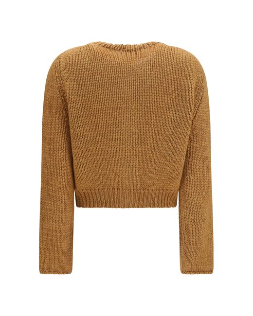 Forte_forte Natural Chunky Knit Cardigan With Buttons Silk