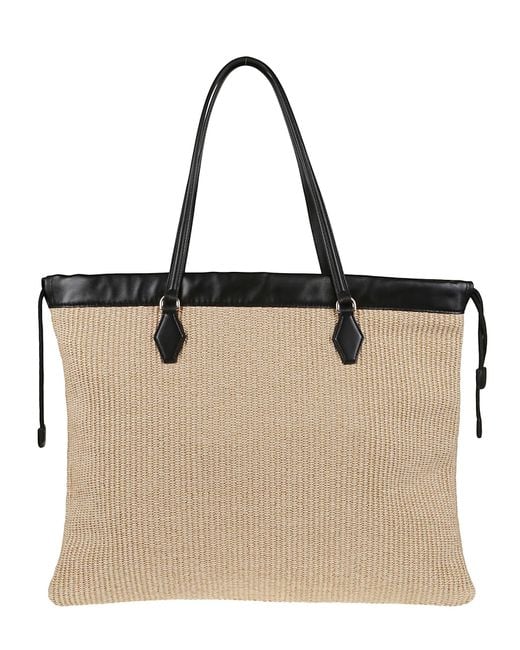 Jimmy Choo Natural Drawstring Tote/M