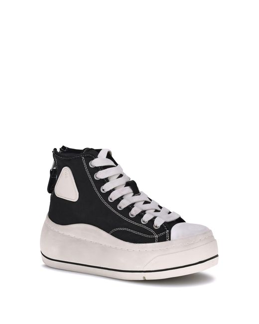 R13 White High Top Sneakers Upper: Polyurethane Trainers