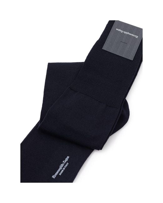 Zegna Blue Wool Socks Clothing for men