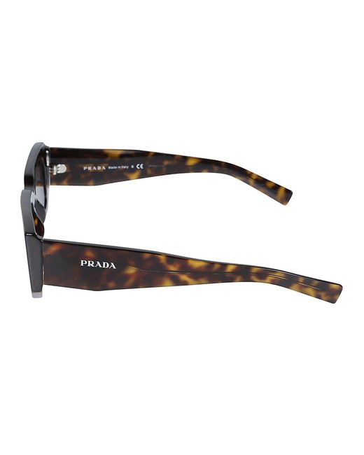 Prada Brown Square Frame Sunglasses for men