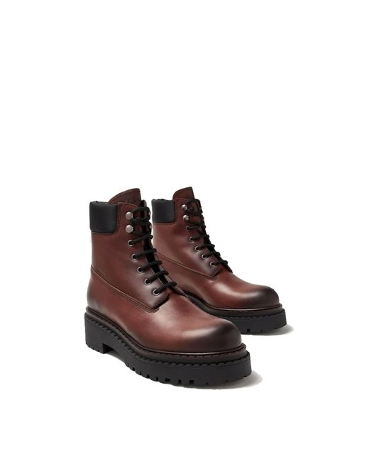 Prada Brown Leather Boots for men