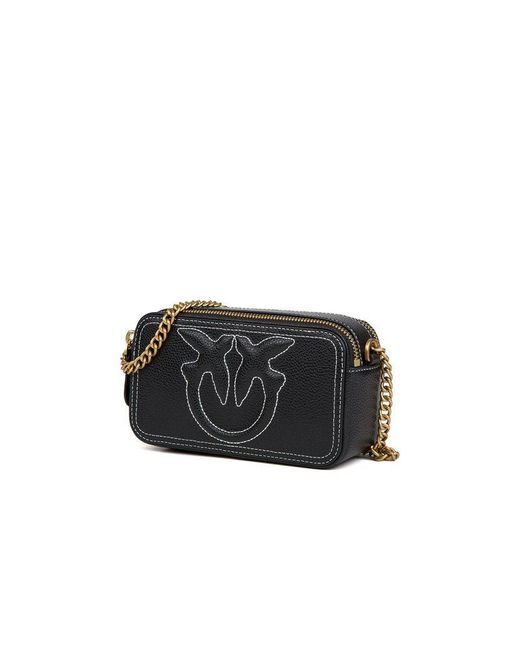 Pinko Black Crossbody Bag Sheep Leather Crossbody-Bags