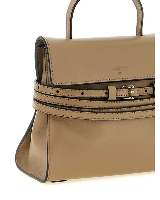 Moschino Brown Tie Me Handbag