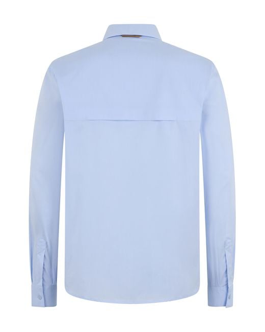 K-Way Blue Long-Sleeved Shirt Cotton for men