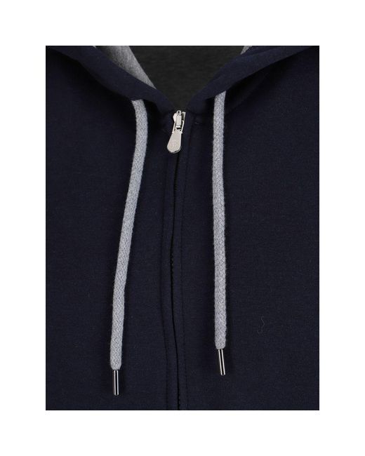 Brunello Cucinelli Blue Cotton Sweatshirt for men