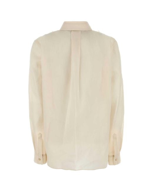 Alberta Ferretti Natural Sand Cotton Shirt