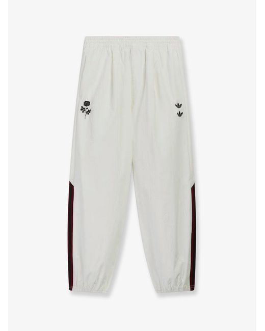 Adidas White Trousers Recycled Nylon for men