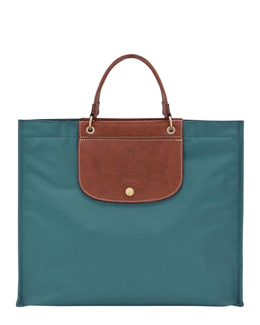 Longchamp Blue "Cabas L" Shopping Bag