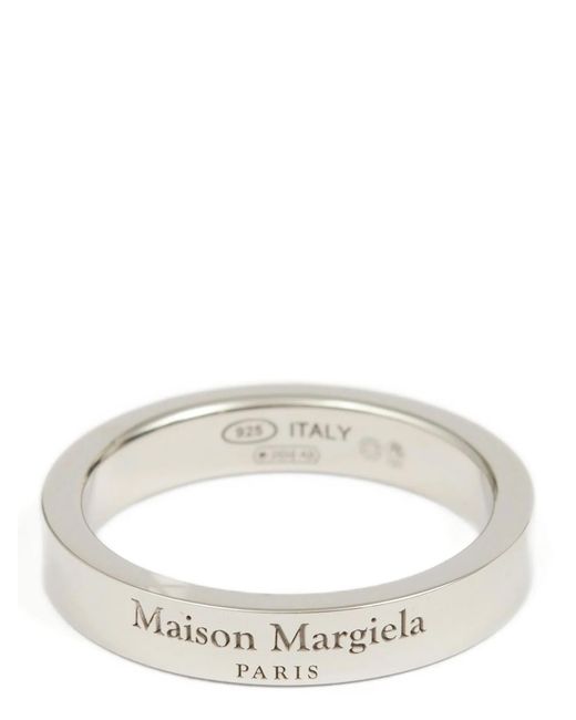 Maison Margiela Metallic Logo Ring for men