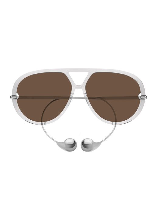 Bottega Veneta Brown Bv1273S Linea Unapologetic Acetato/Metallo Sunglasses