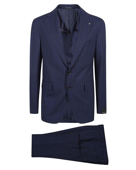 Tagliatore Blue Pinstripe Suit for men