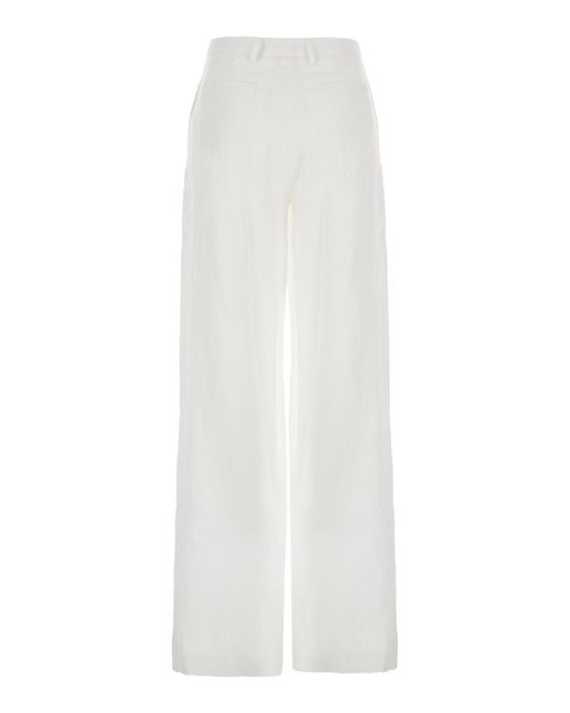 Le Plain White Wide Leg Pants