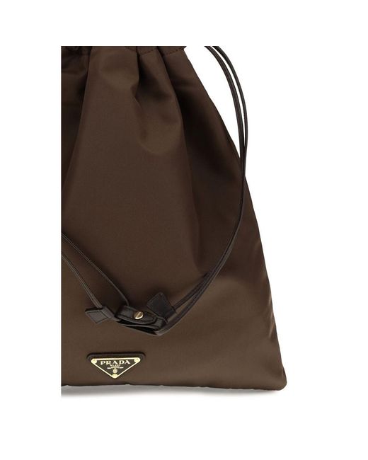 Prada Brown Polyamide Clutch Bag
