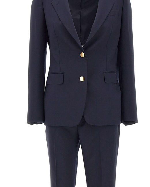 Tagliatore Blue Parigi Wool Two-Piece Suit