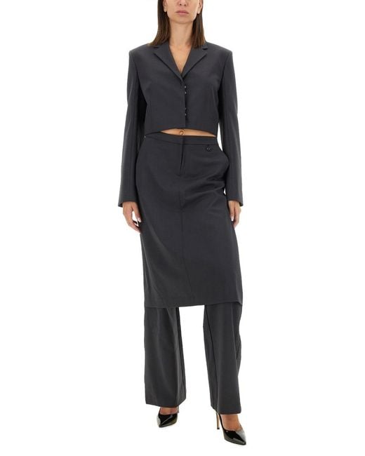 DIESEL Black Cropped Jacket Polyester