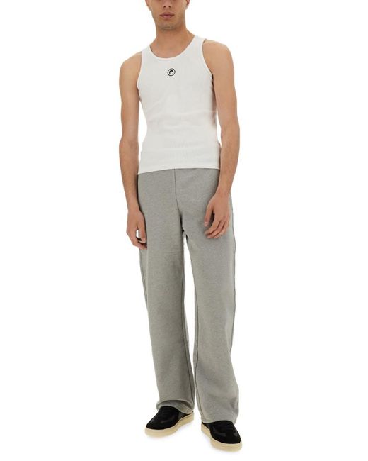 MARINE SERRE Gray Relaxed-Fit Track Pants With Elastic Waistband for men