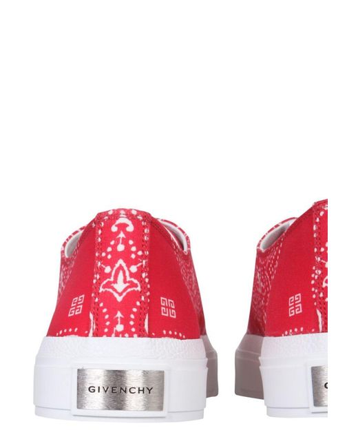 Givenchy Red Bandana Printed City Sneakers for men