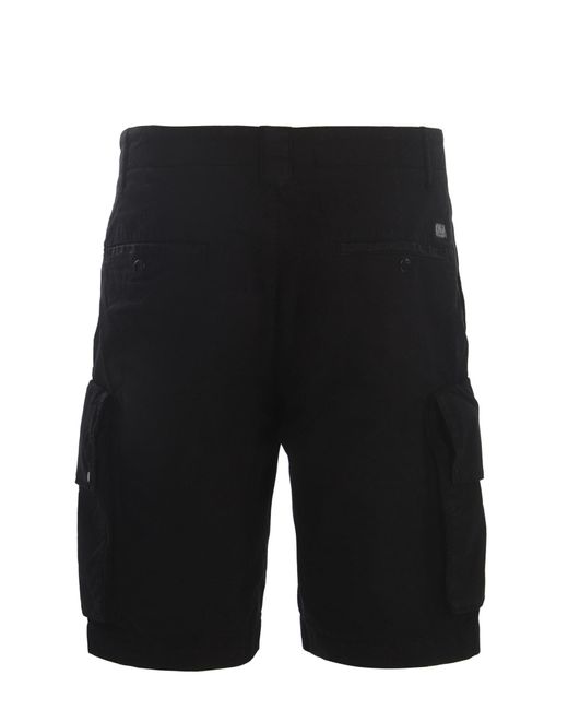 C P Company Black Shorts for men