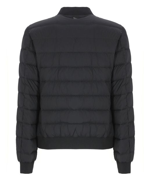 Herno Black Quilted Down Jacket for men