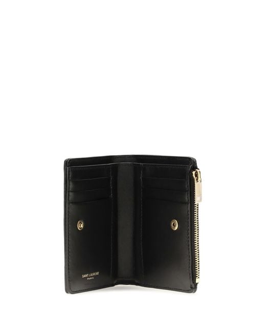Saint Laurent Black Niki Vintage Leather Bifold Wallet