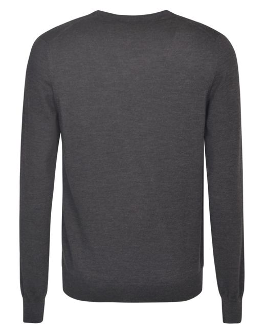 Tagliatore Gray Round Neck Sweater for men