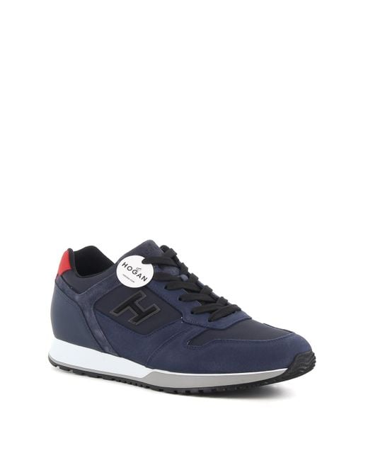 sneaker uomo blu/grey HOGAN H321 scarpe H flock shoe man