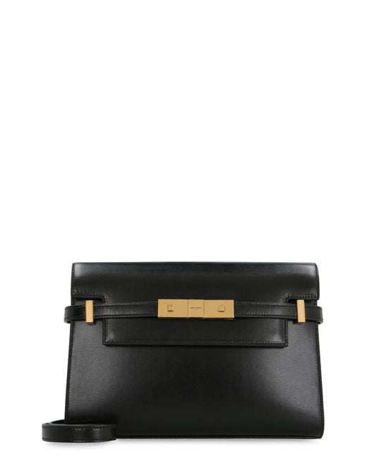 Saint Laurent Black Manhattan Leather Crossbody Bag Calf Shoulder