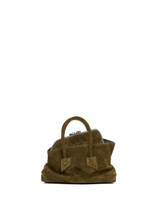 The Attico Multicolor Khaki "La Passeggiata Mini" Top Handle Bag