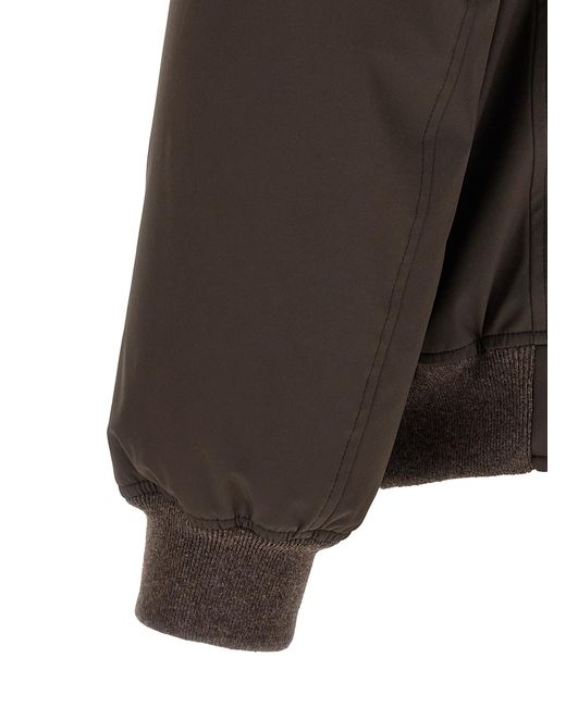 Brunello Cucinelli Black Polyamide Full-Length Jacket Clothing for men