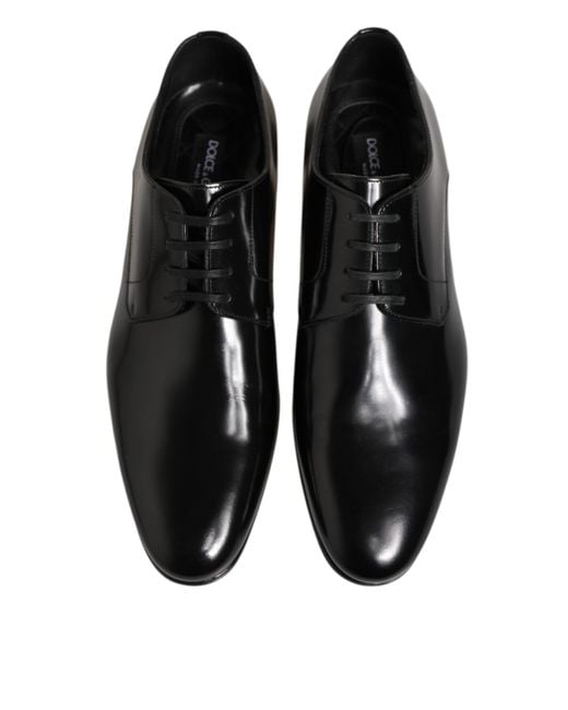 Dolce & Gabbana Black Classic Leather Oxford for men