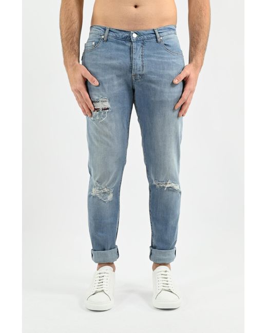 Alessandrini Jeans 5 Tasche Slim in Blue for Men |