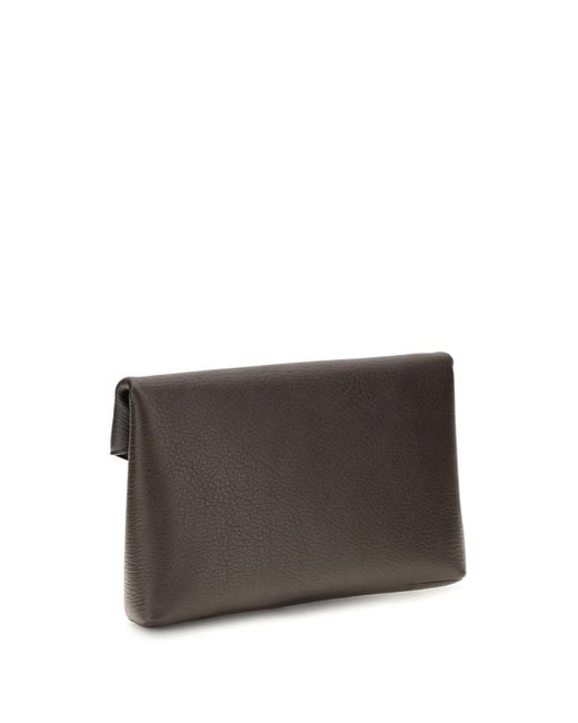 Saint Laurent Gray Ysl Busta Pouch W_Haka Moira L Lamb Ovis Aries Wallet