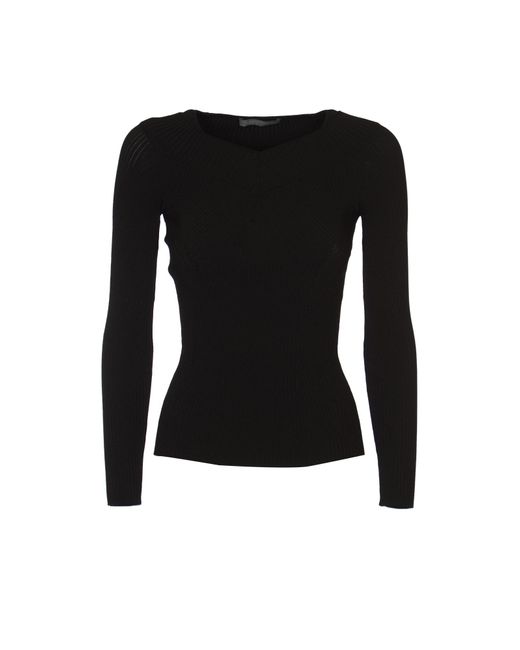 Alberta Ferretti Black Long-Sleeved Sweater