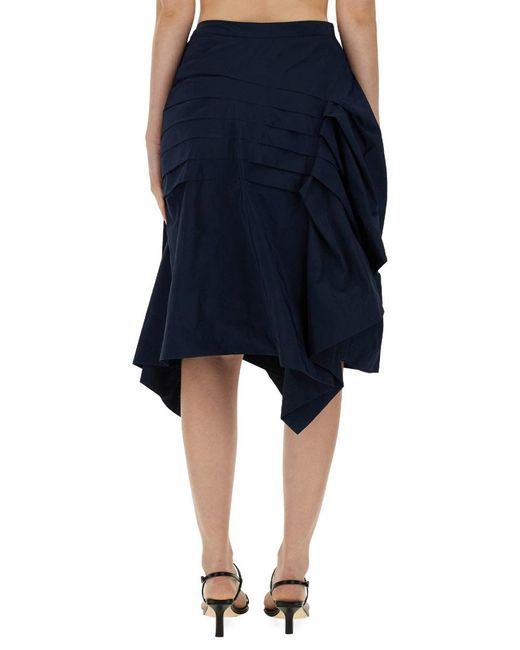 Dries Van Noten Blue Deconstructed Skirt