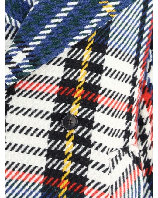 Sara Roka White Check Long Coat