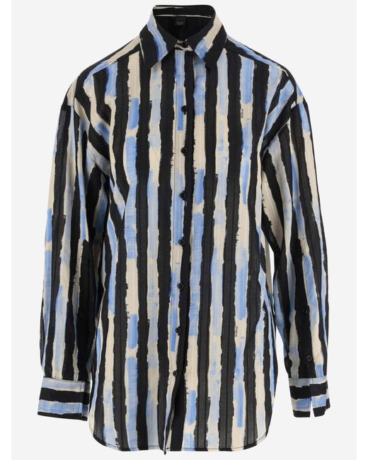 Pinko Blue Striped Cotton Shirt