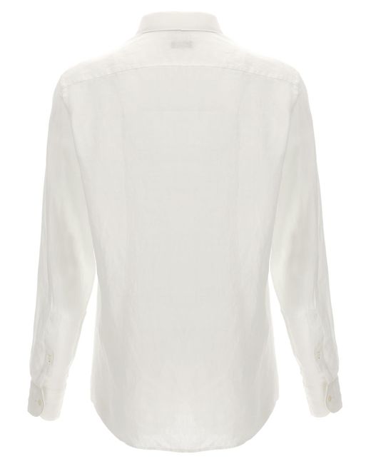 Zegna White Linen Shirt Shirt, Blouse for men