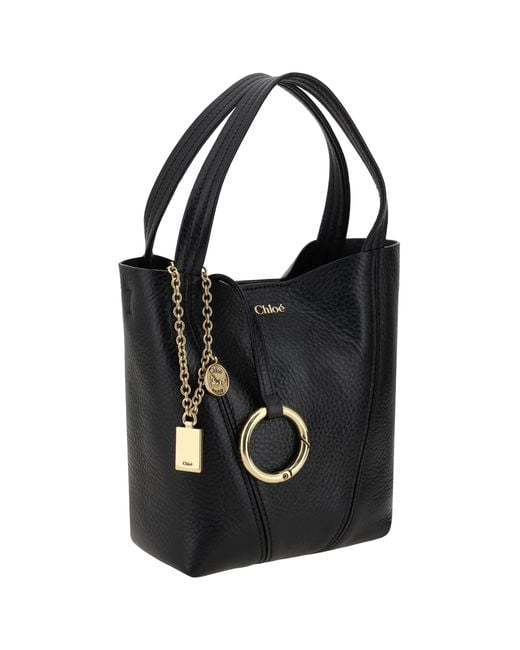 Chloé Black Shoulder Bag Spin Leather Calf