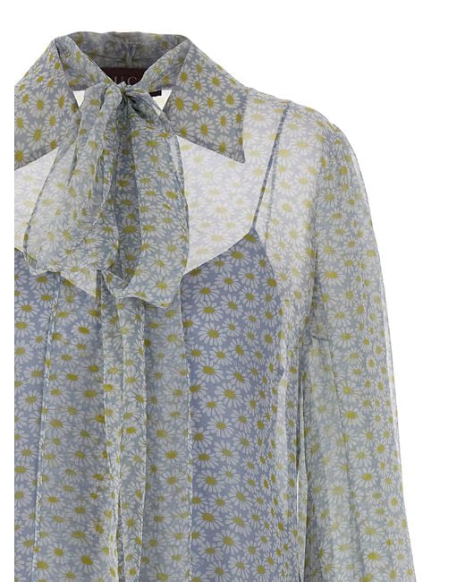 Gucci Gray Chiffon Shirt