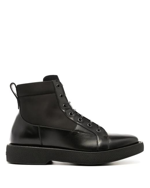 Ferragamo Black Ferragamo Paul Lace-Up Ankle Boots for men