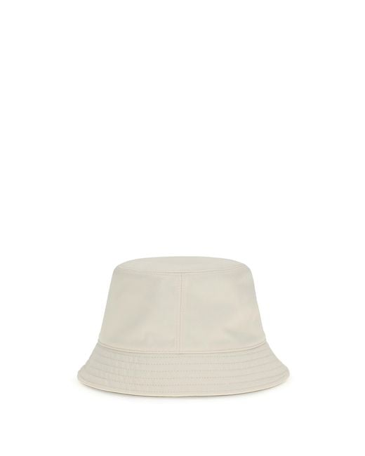 Moncler White Bucket Hat Polyester