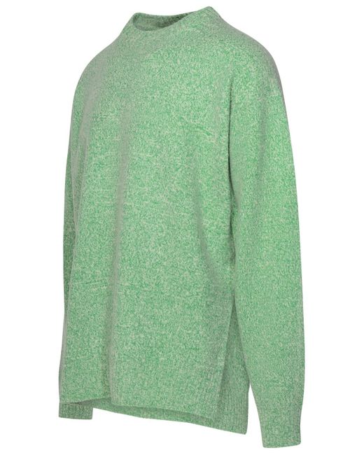 Jil Sander Green Wool Blend Sweater for men