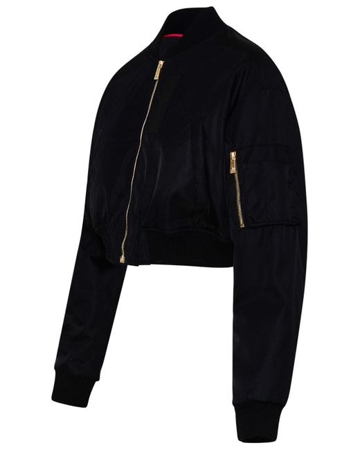 Versace Black Nylon Bomber Jacket