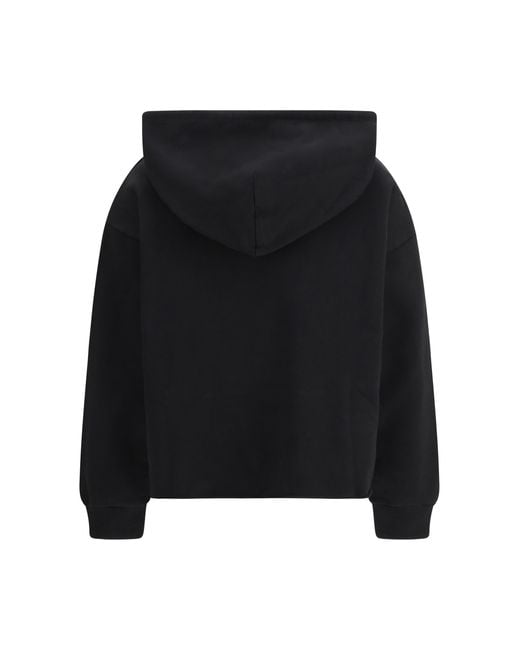 MM6 by Maison Margiela Black Cotton Hoodie Sweatshirts