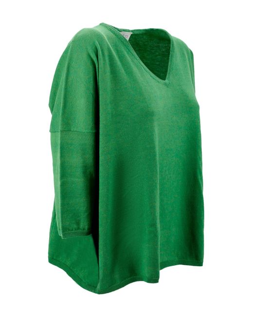 Be You Green V-Neck Sweater